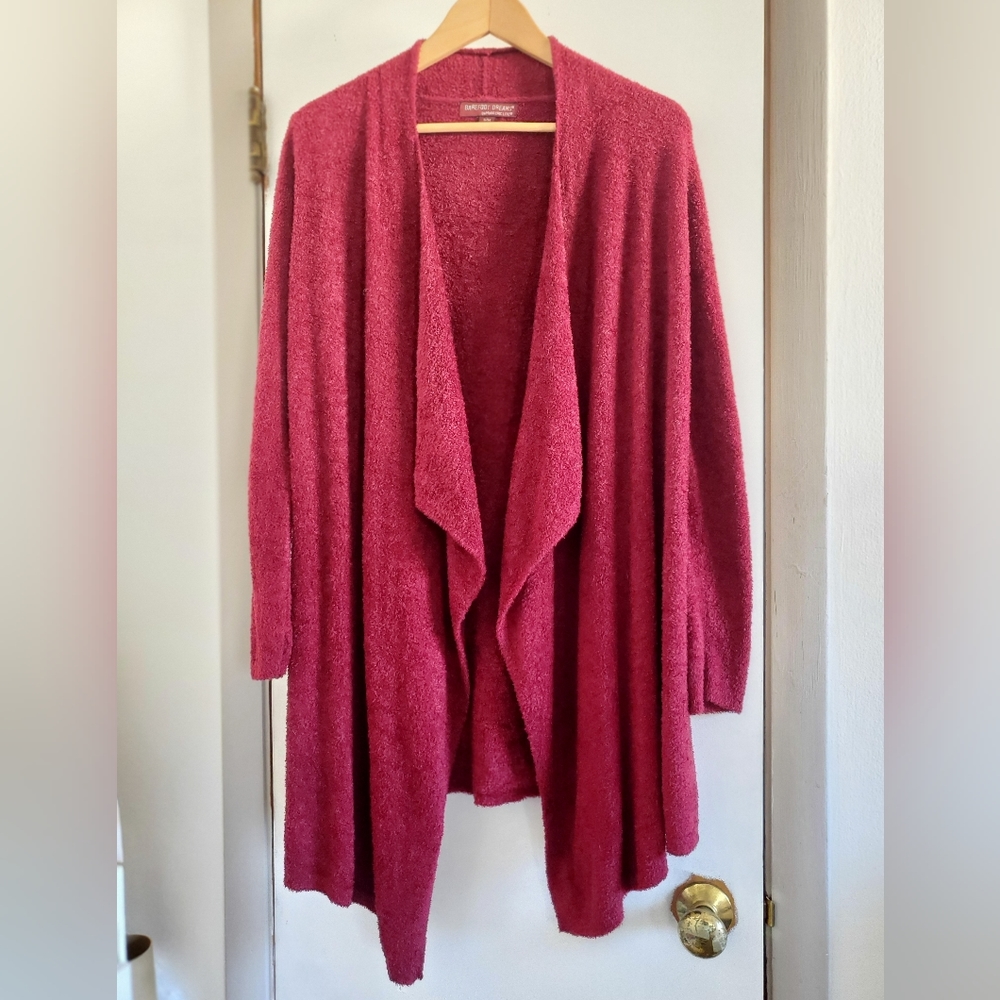 Barefoot Dreams Bamboo Chic S/M Cardigan - Red